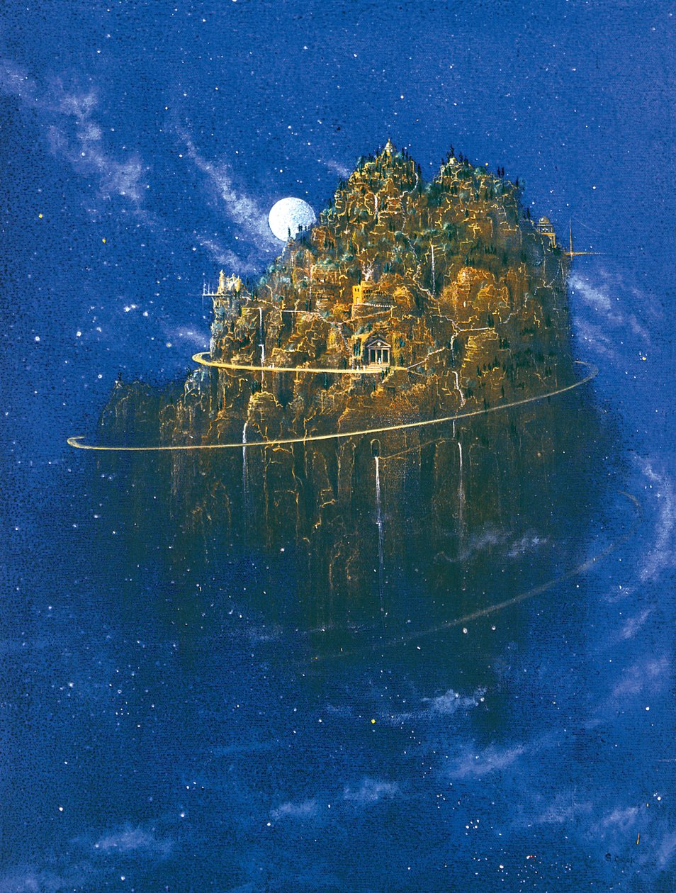 Sanctuary Beyond Time (akryl på lerret) av Simon Cook