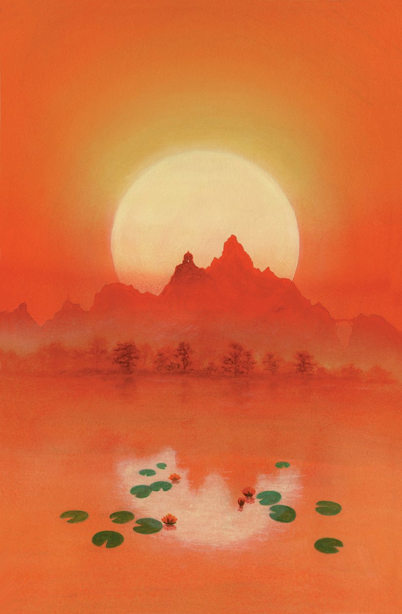 Sunrider (akryl på lerret) av Simon Cook