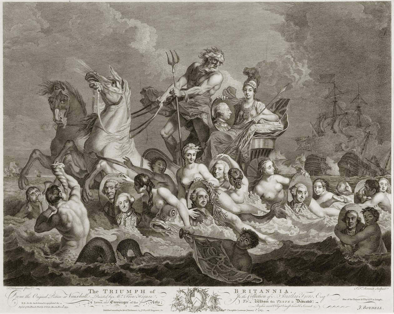 Britannias triumf, ca. 1765 av Simon Francois Ravenet