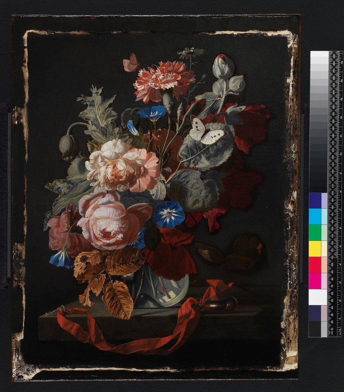 Vase med blomster, 1669 av Simon Peeterz Verelst