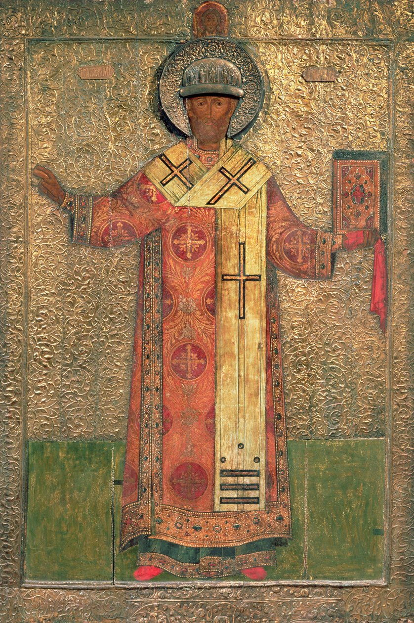Metropolitan Philipp, 1653 (tempera og gull på panel) av Simon Ushakov