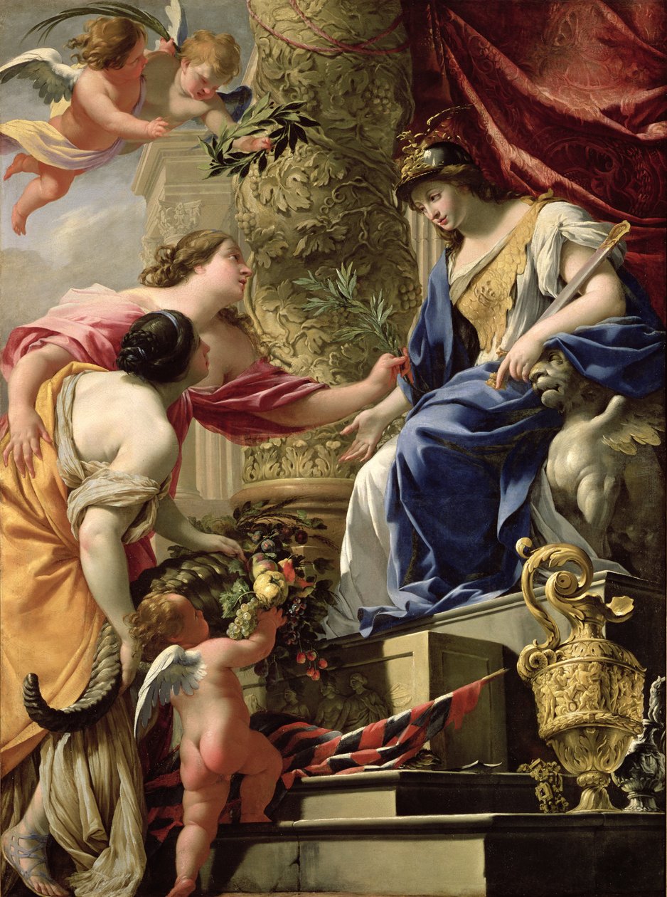 Forsiktighet som leder fred og overflod, ca. 1645 av Simon Vouet