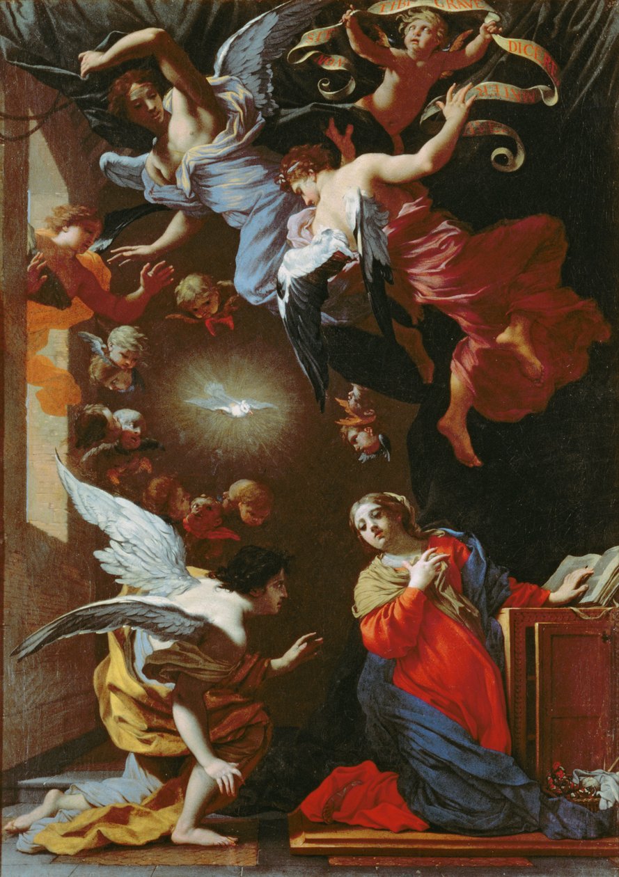 Bebudelsen, ca. 1650-60 av Simon Vouet