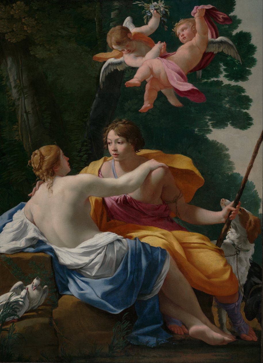 Venus og Adonis av Simon Vouet
