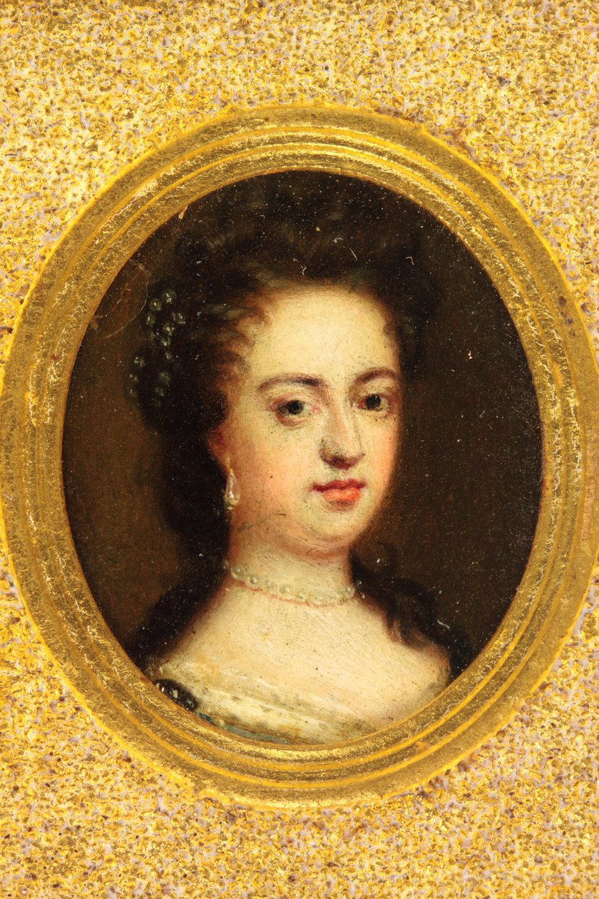 Queen Mary II (akvarell på vellum) (se også 3076024) av Simon (attr.to) Du Bois
