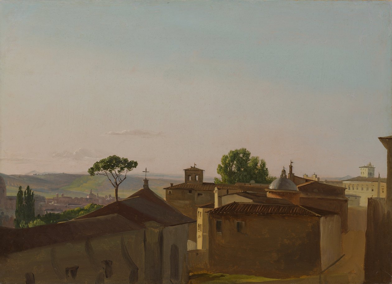 Utsikt på Quirinal Hill, Roma, 1800. av Simon Alexandre Clément Denis