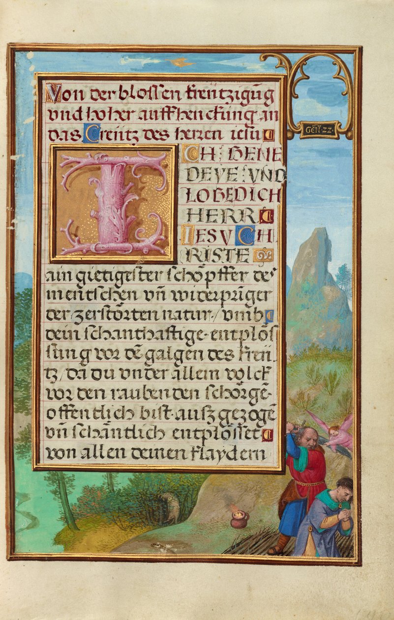 Rand mit dem Opfer Isaaks av Simon Bening