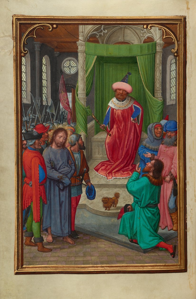 Kristus foran Herodes av Simon Bening