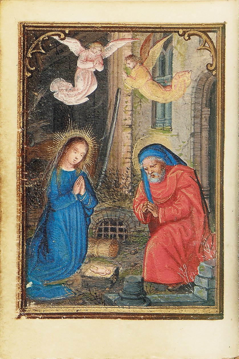 Folio fra en miniatyrtimebok, bruk av Roma, Brugge, 1530-35 av Simon Bening