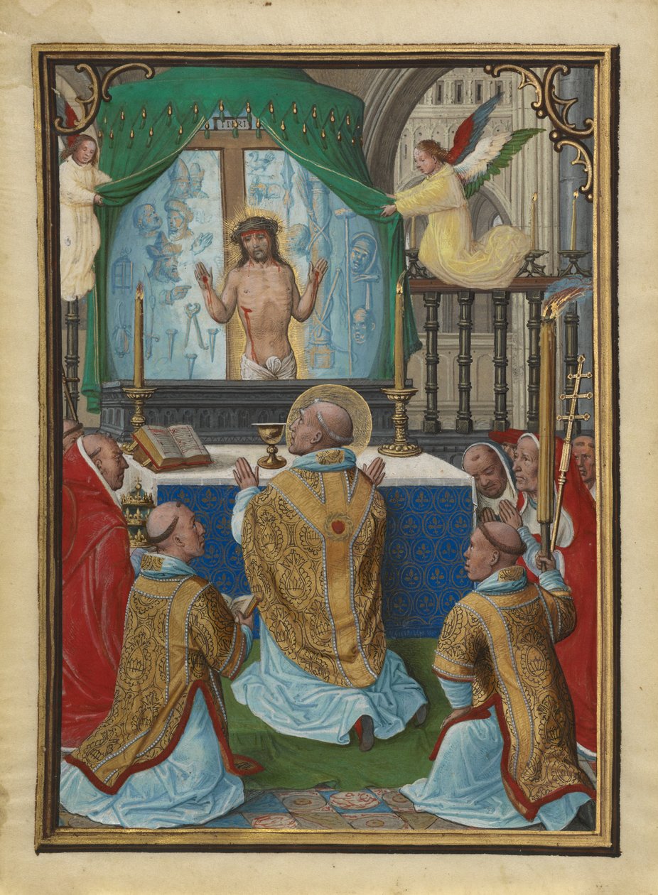 Die Messe des Heiligen Gregor av Simon Bening