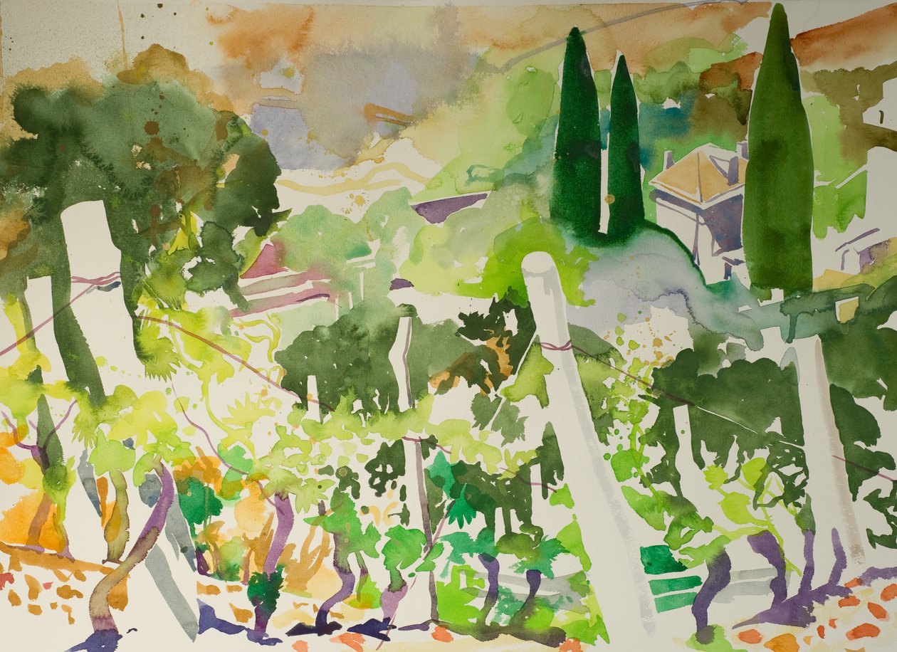 La Billiere (akvarell på papir) av Simon Fletcher