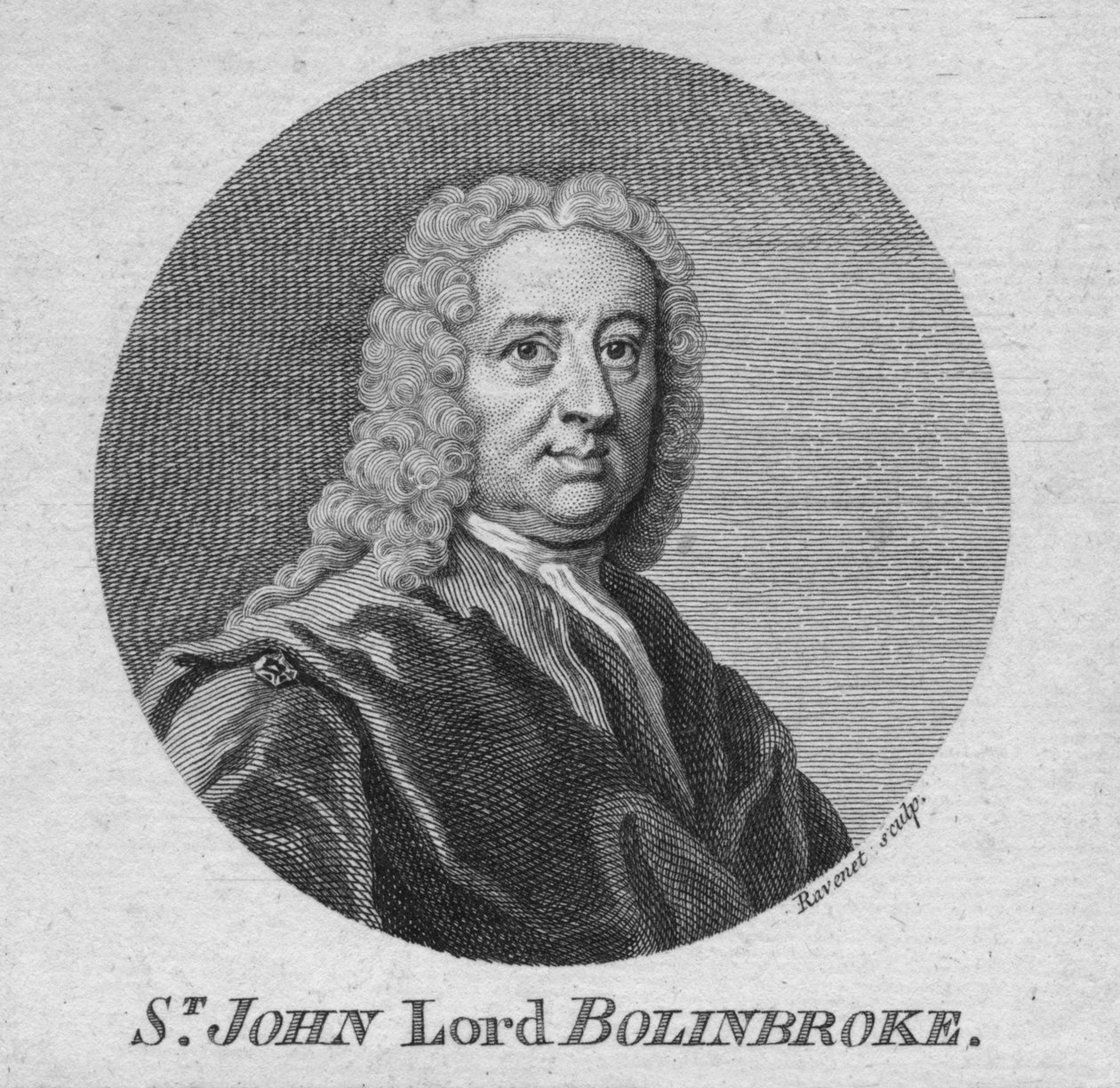 St. John Lord Bolinbroke, ca 1750-tallet. av Simon Francois Ravenet