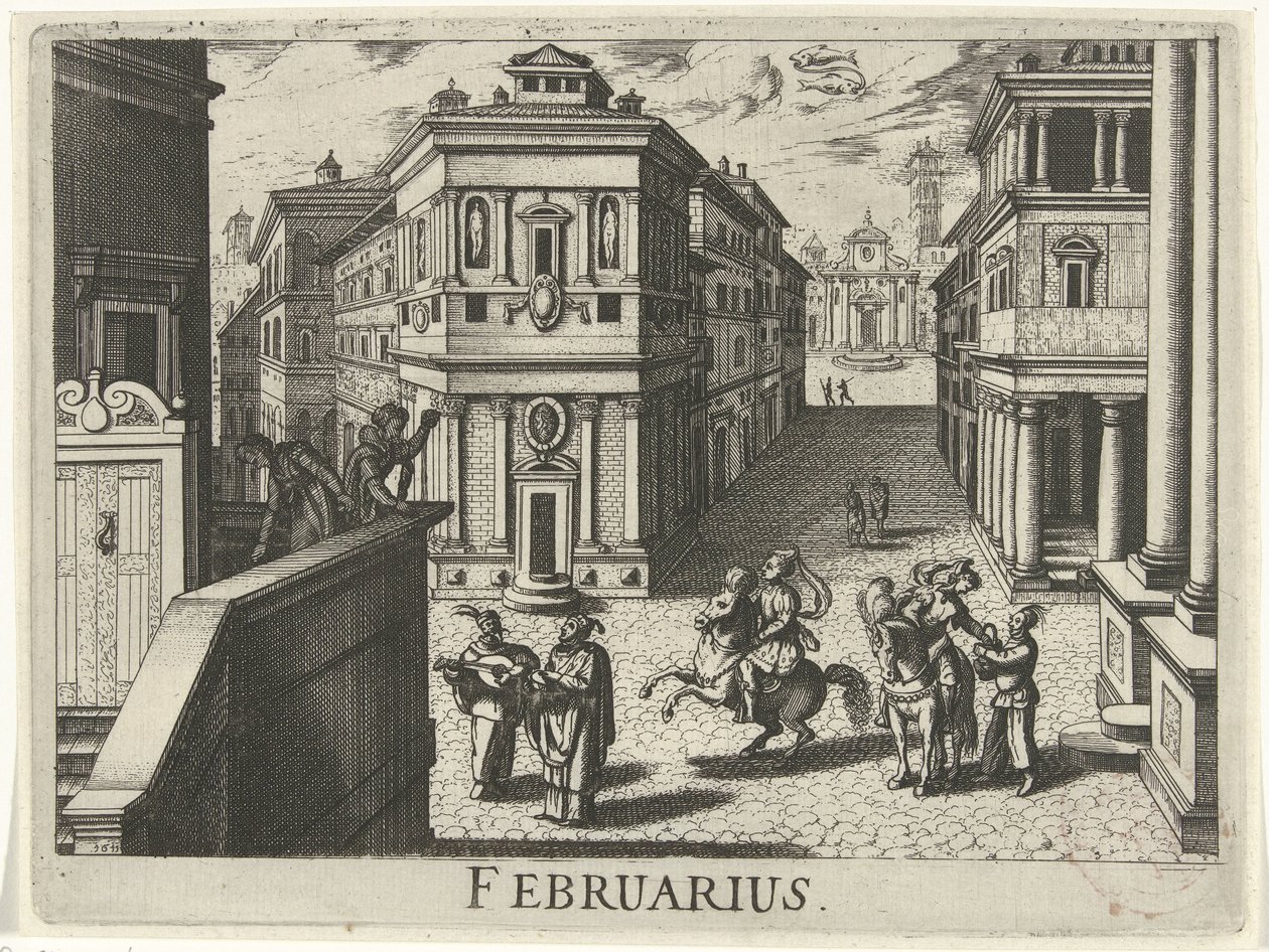 februar februar (tittel på objekt) Tolv måneder (serietittel) av Simon Frisius