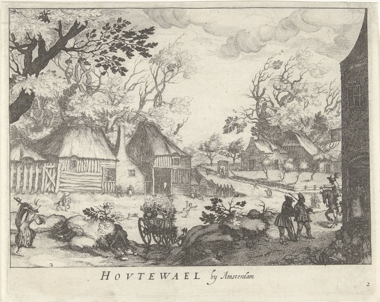 Utsikt over Houtewael i nærheten av Amsterdam av Simon Frisius