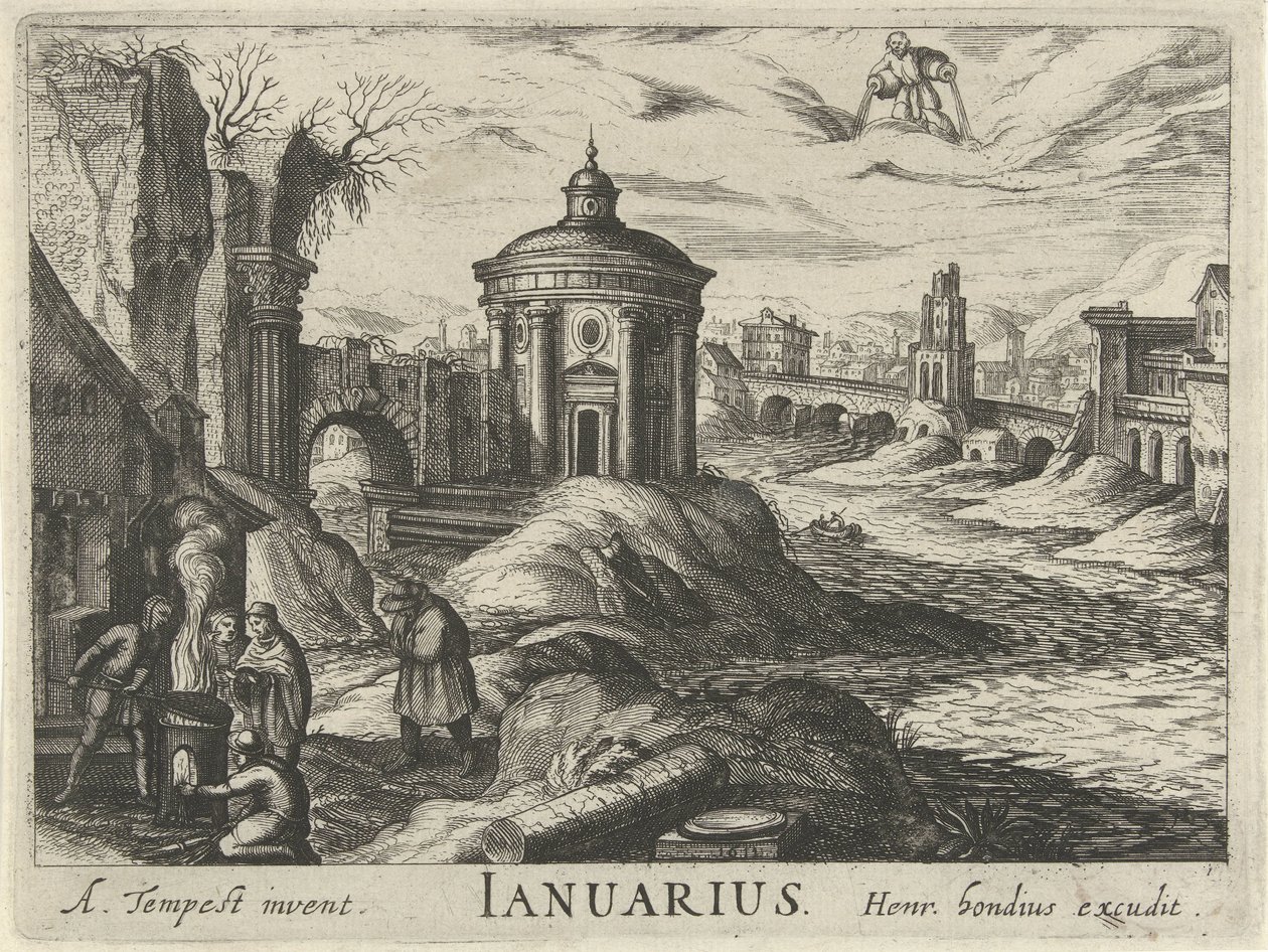 januar Ianuarius (tittel på objekt) Tolv måneder (serietittel) av Simon Frisius