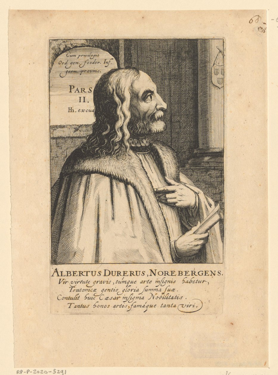 Portrett av Albrecht Dürer av Simon Frisius