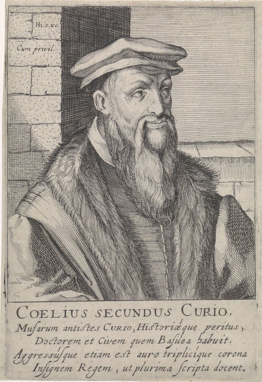 Portrett av Caelius Secundus Curio av Simon Frisius
