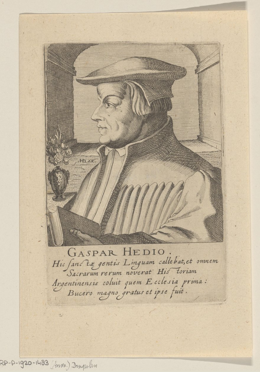 Portrett av Caspar Hedio av Simon Frisius