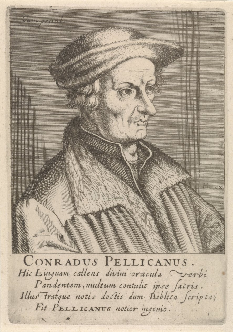 Portrett av Conrad Pellican av Simon Frisius