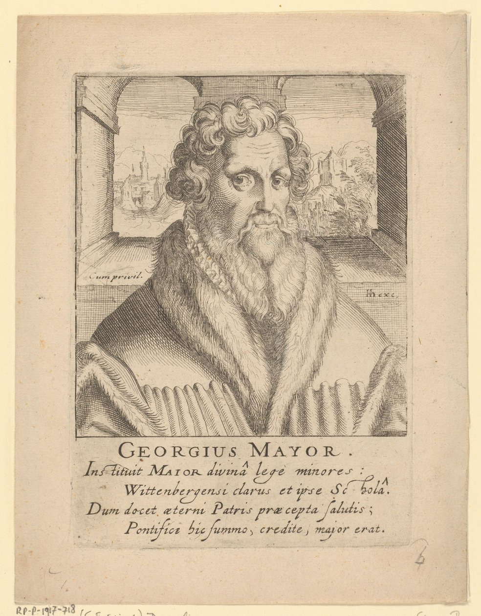 Portrett av Georg Major av Simon Frisius