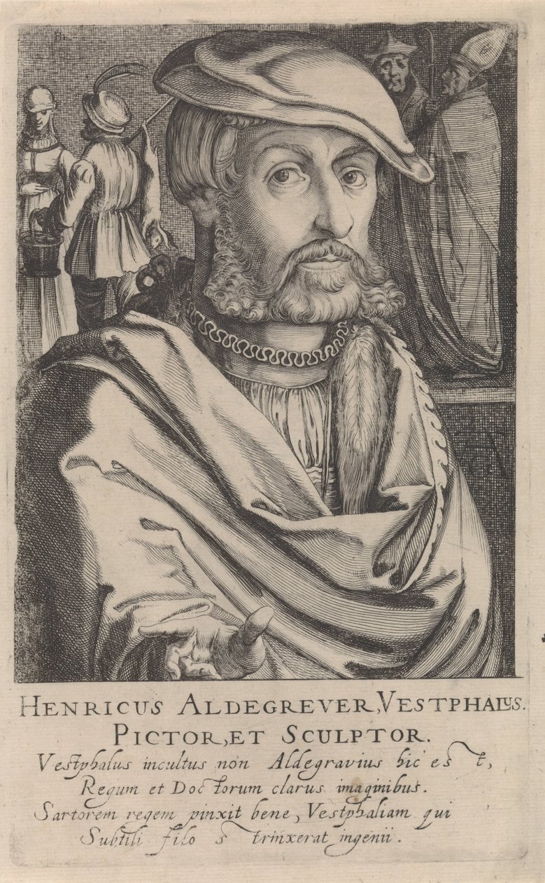 Portrett av Heinrich Aldegrever av Simon Frisius