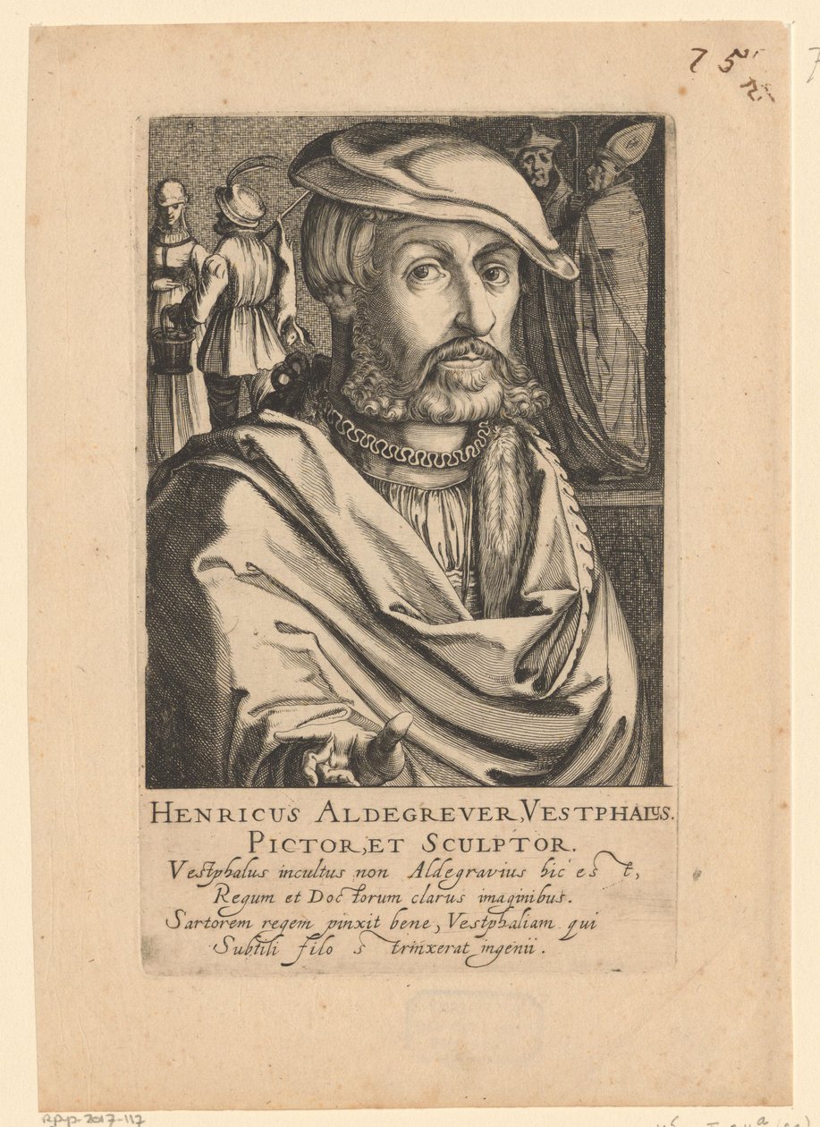 Portrett av Heinrich Aldegrever av Simon Frisius