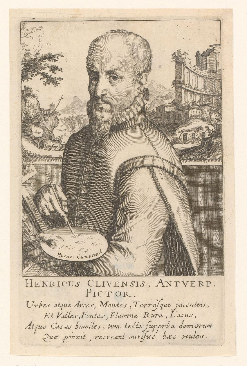 Portrett av Hendrick van Cleef av Simon Frisius