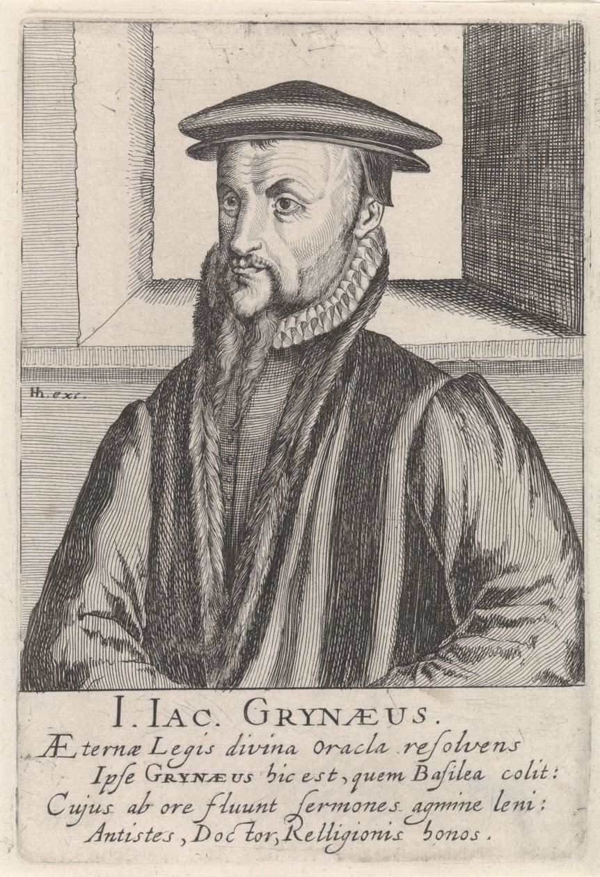 Portrett av Johann-Jacob Grynaeus av Simon Frisius