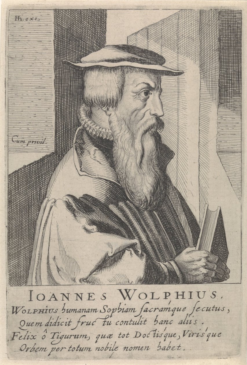 Portrett av Johann Wolf av Simon Frisius