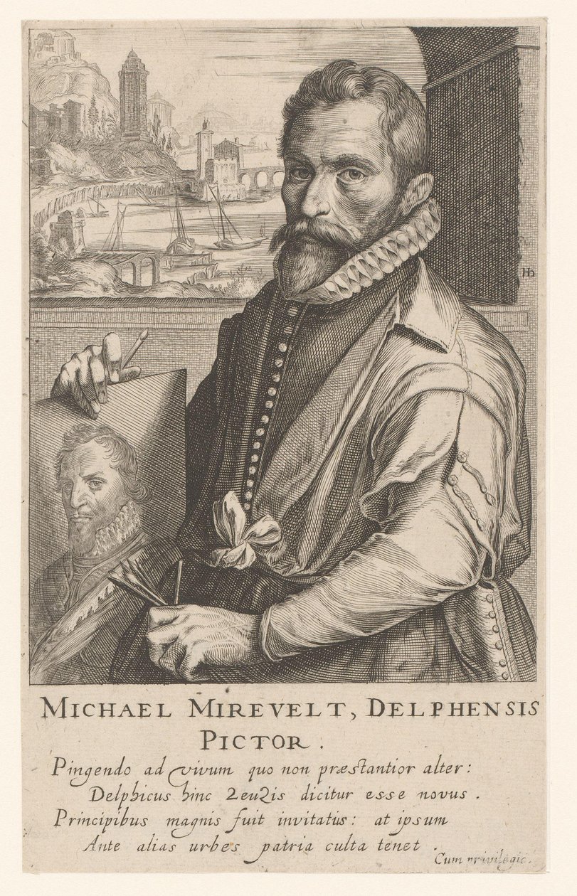 Portrett av Michiel Mierevelt av Simon Frisius