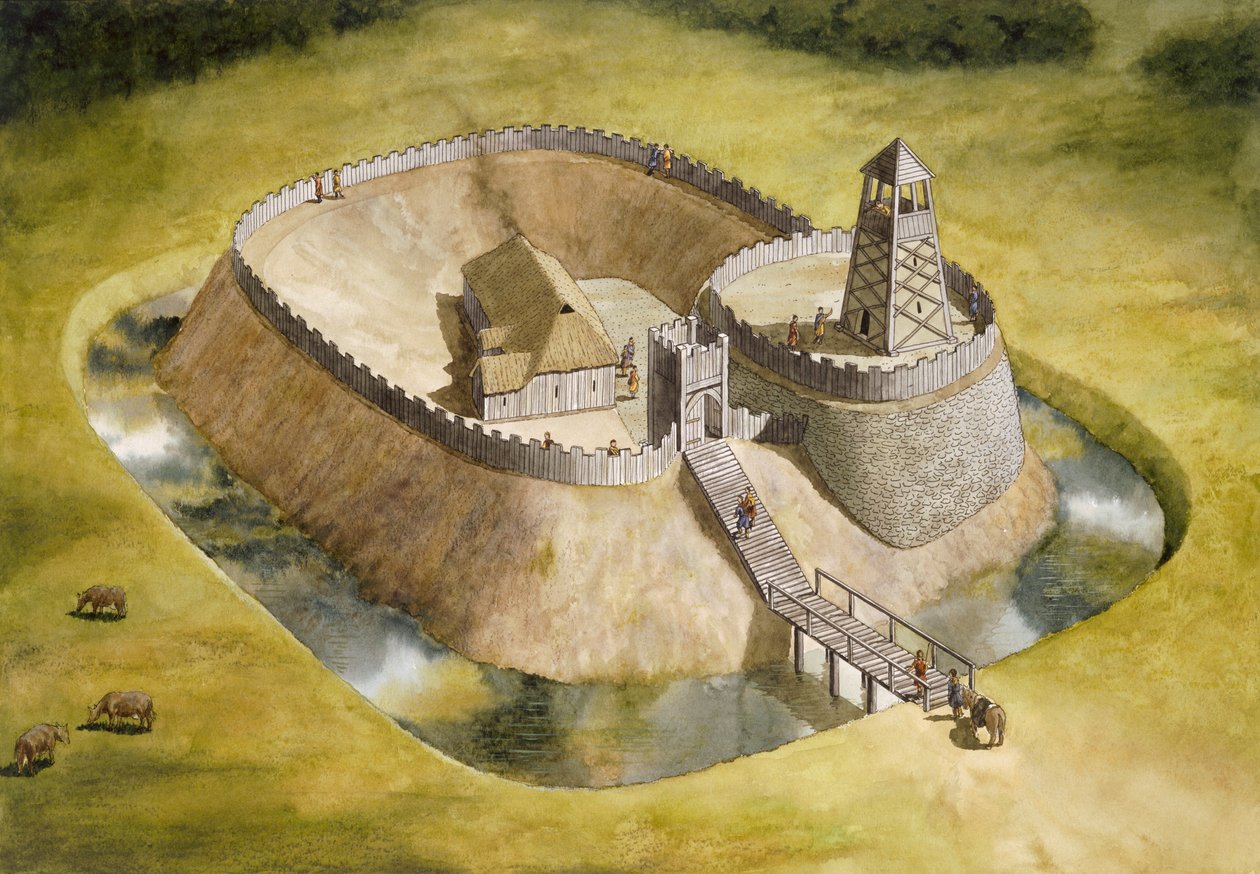 Helmsley Castle, North Yorkshire, 1100-tallet c1990-c2010 av Simon Hayfield
