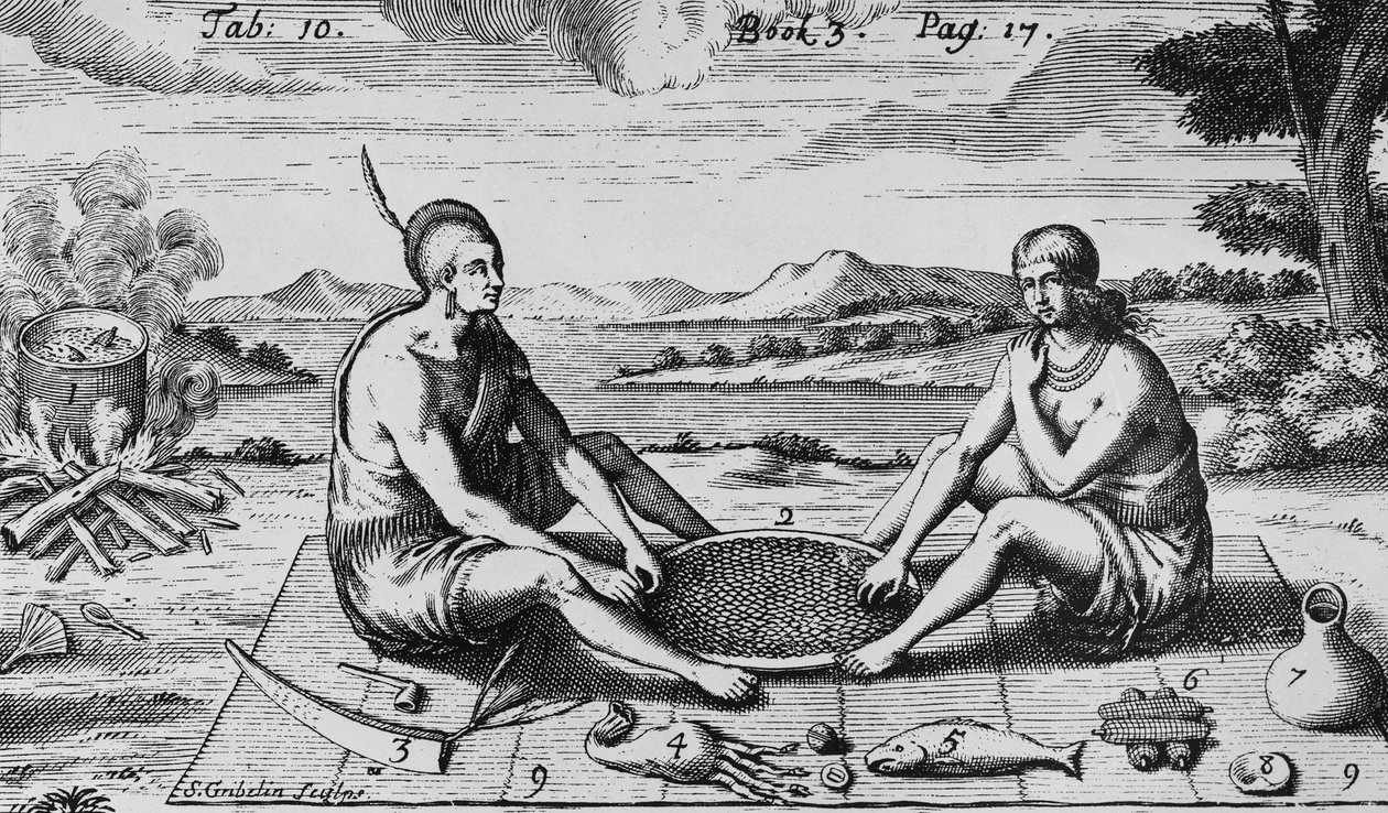 En mann og hans kone til middag, 1705 av Simon II Gribelin