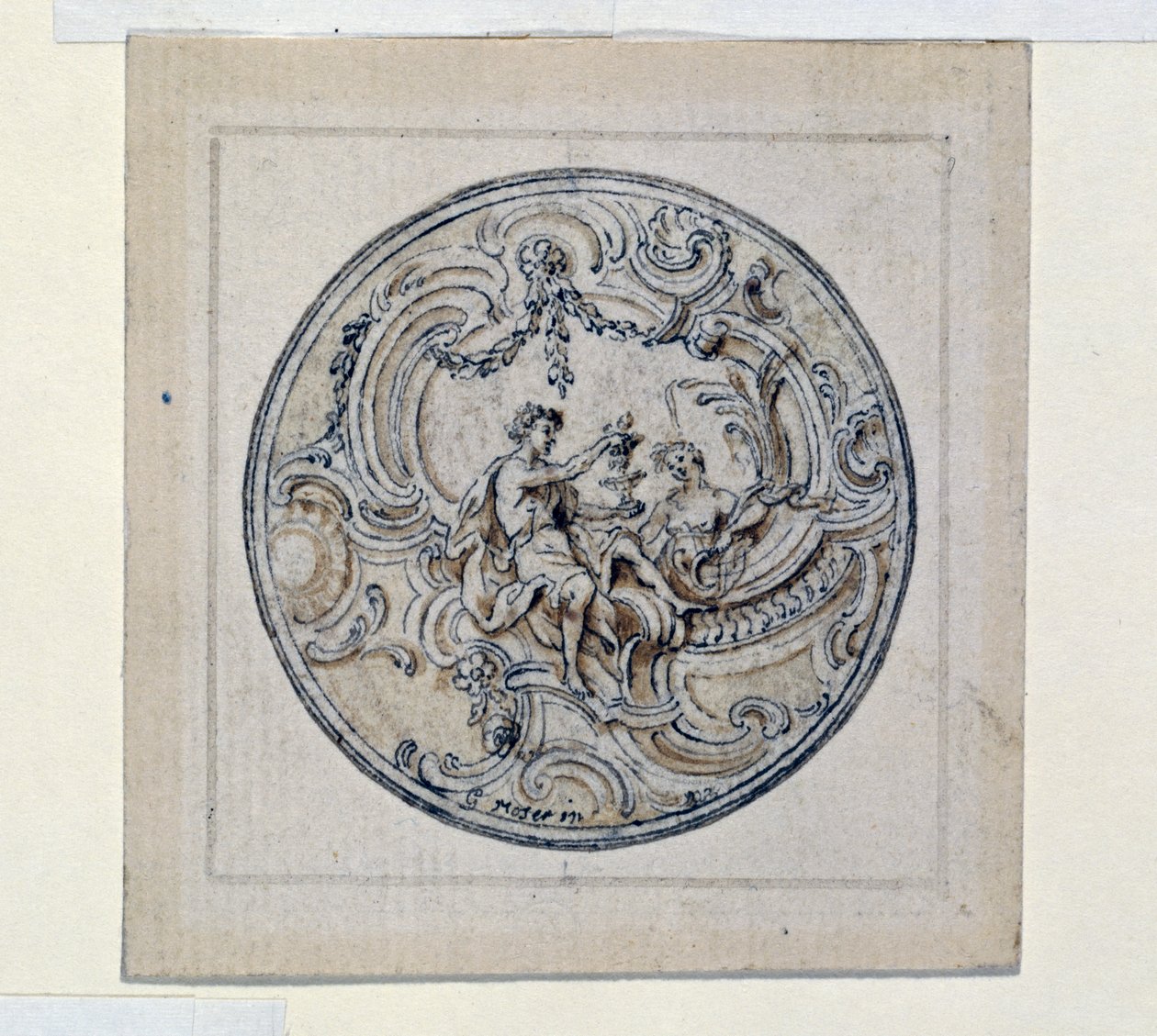 Design for urkasse, av Simon Gribelin (1661-1833) av Simon II Gribelin