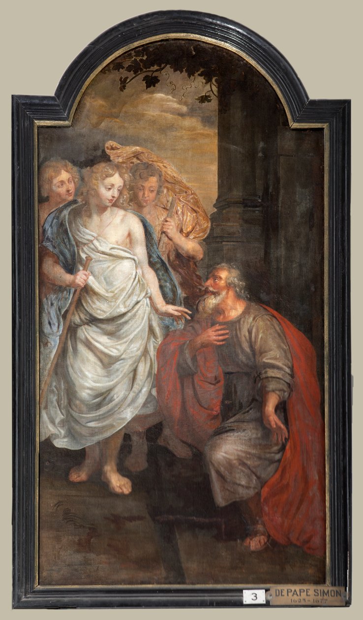 Sognekirke (Sint-Walburgakerk). Maleri, triptyk. Simon De Pape (?). Innløsning av de kristne slavene til tyrken. av Simon II de Pape