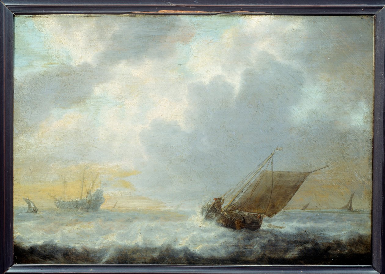 Marinen. Maleri av Simon De Vlieger av Simon Jacobsz. Vlieger