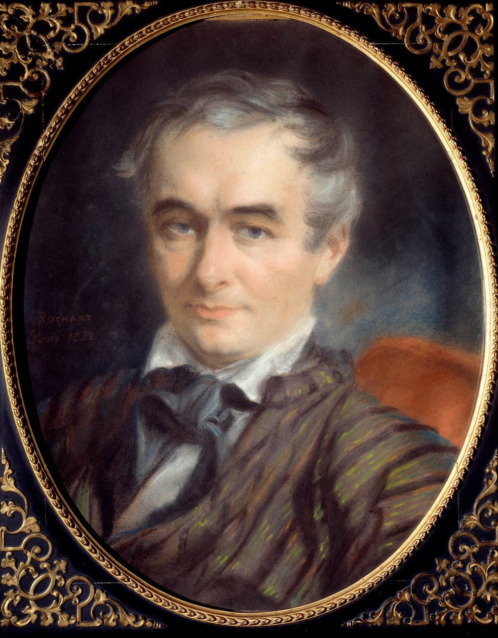 Portrett av Prosper Merimee (1803-1870), forfatter, historiker og en fransk arkeolog. Maleri av Simon Rochart (1788 - 1872) av Simon Jacques Rochard