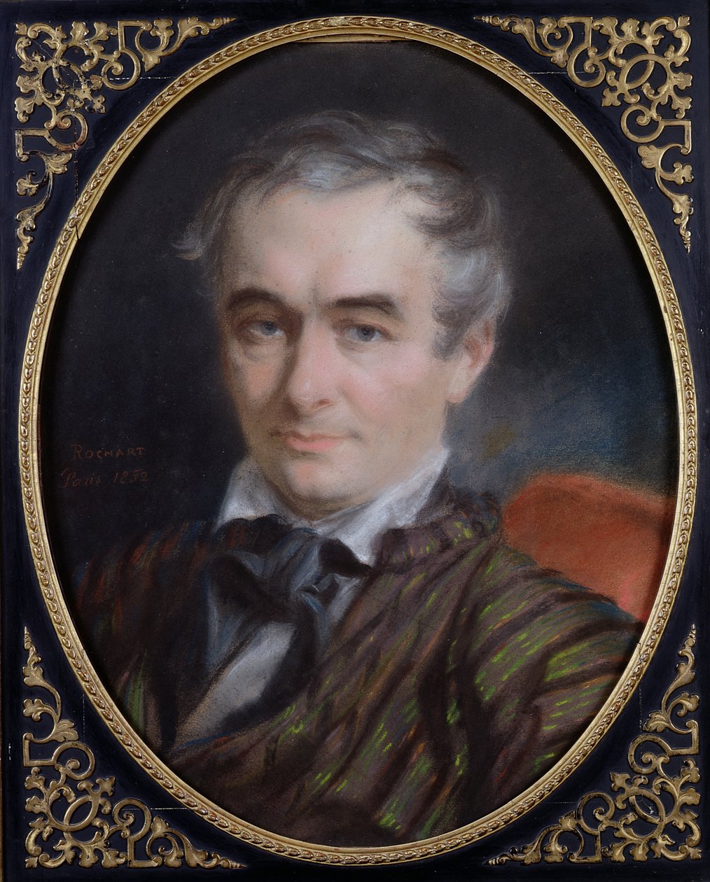 Portrett av Prosper Merimee (1803-70) 1853 (pastell på papir) av Simon Jacques Rochard