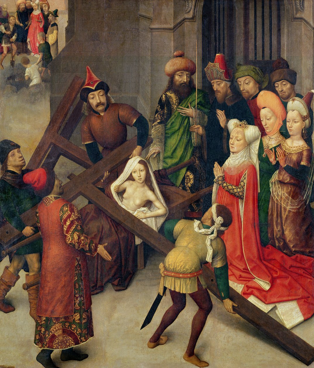 St. Helena og det sanne kors mirakel av Simon Marmion