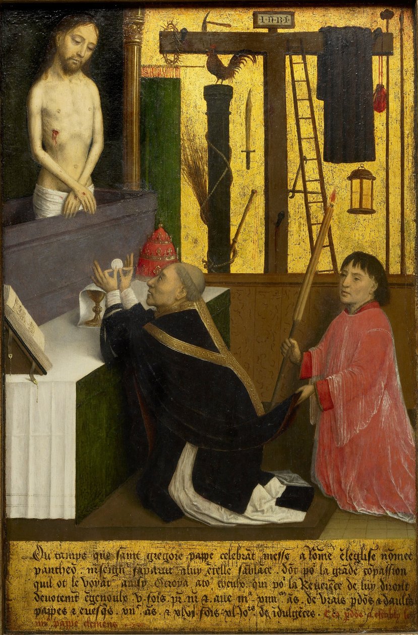 The Mass of Saint Gregory - Marmion, Simon (ca 1425-1489) - ca 1460 - Olje på tre - 45,1x29,4 - Art Gallery of Ontario av Simon Marmion