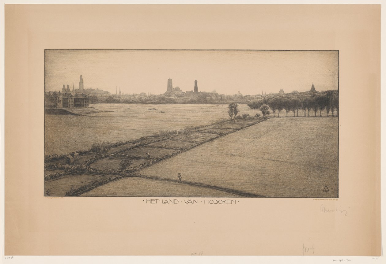 The Land of Hoboken (original tittel på objekt) av Simon Moulijn (signed by artist)