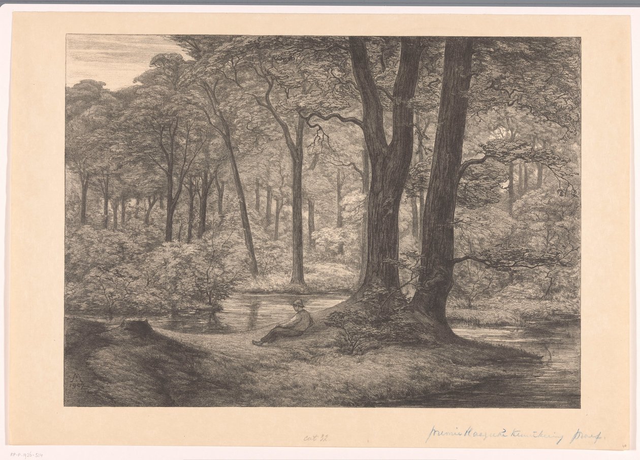 Utsikt over Hunnenschans på Veluwe The Hunnenschang (original tittel) av Simon Moulijn