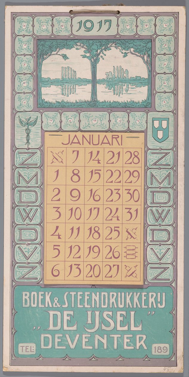 1917 kalender av Simon Moulijn