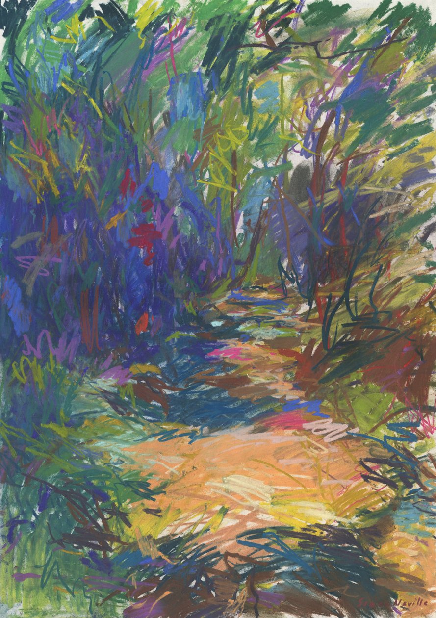 Skogssti nr. 24, 2024 (pastell på papir) av Simon Neville