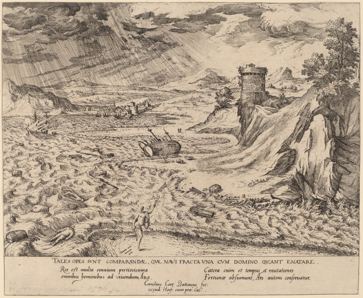 Forliset av Simon Novellanus after Cornelis Cort