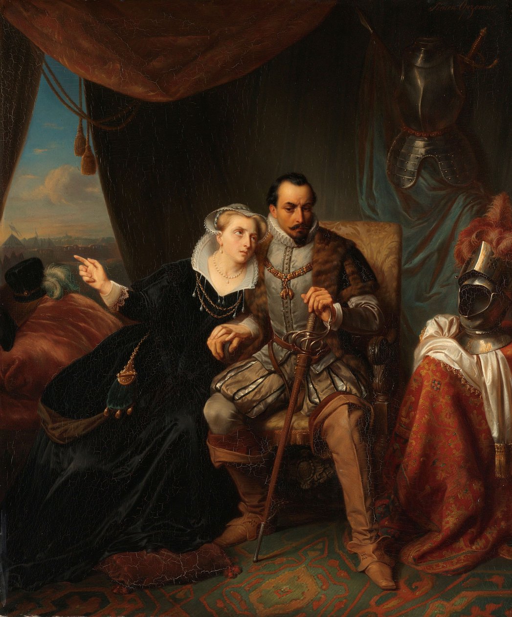Magdalena Moons ber Francisco Valdez om å utsette stormingen av Leiden av Simon Opzoomer
