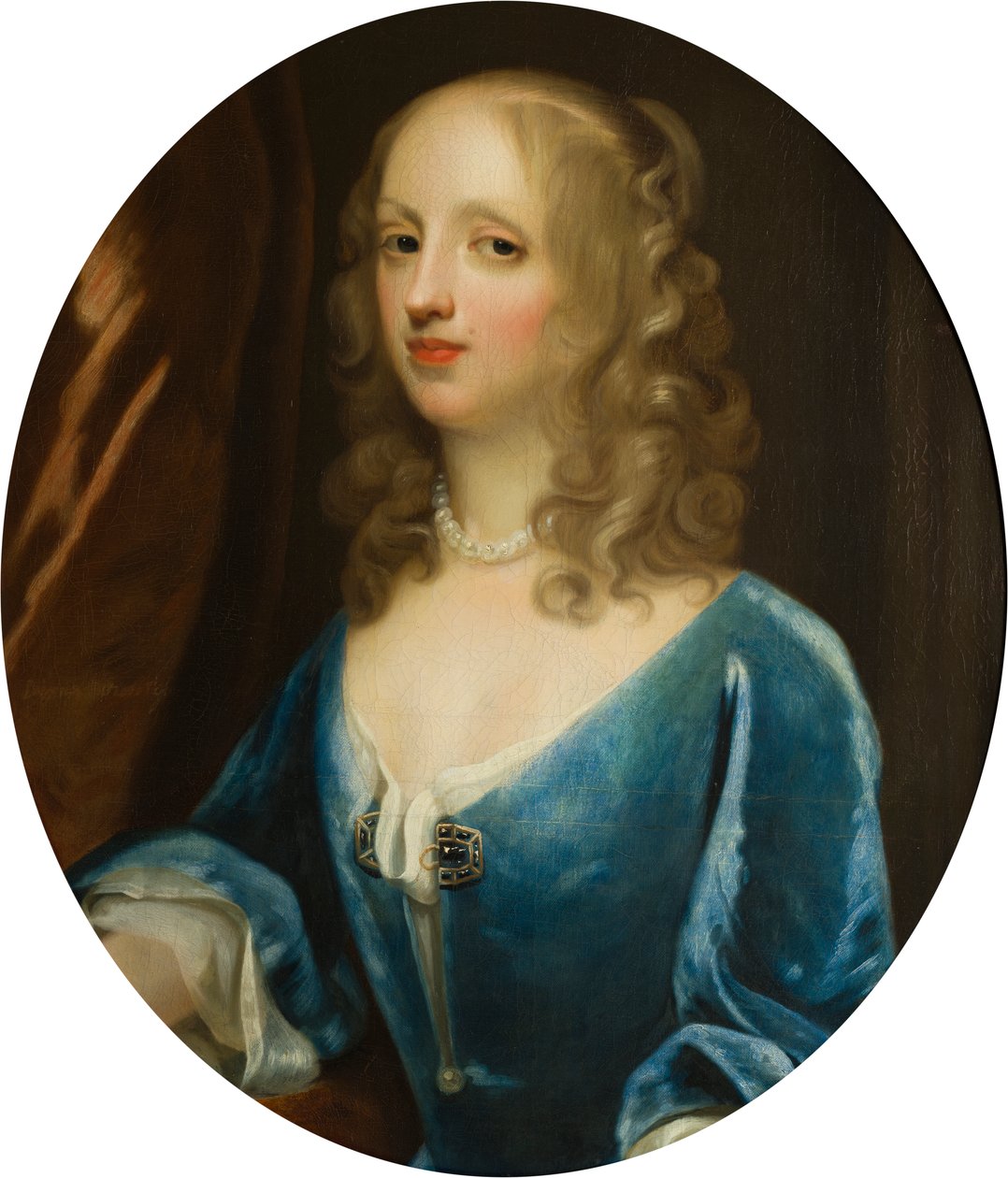 Portrett av Lady Diana Russell (1622-1694), Viscountess Newport, ca. 1660-94 (olje på lerret) av Simon Peeterz Verelst