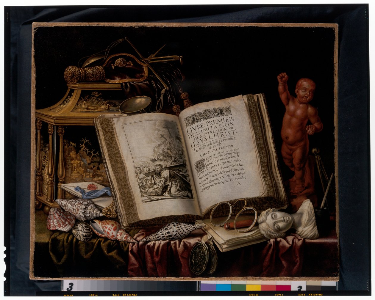 Et vanitas-stilleben av Simon Renard de Saint Andre