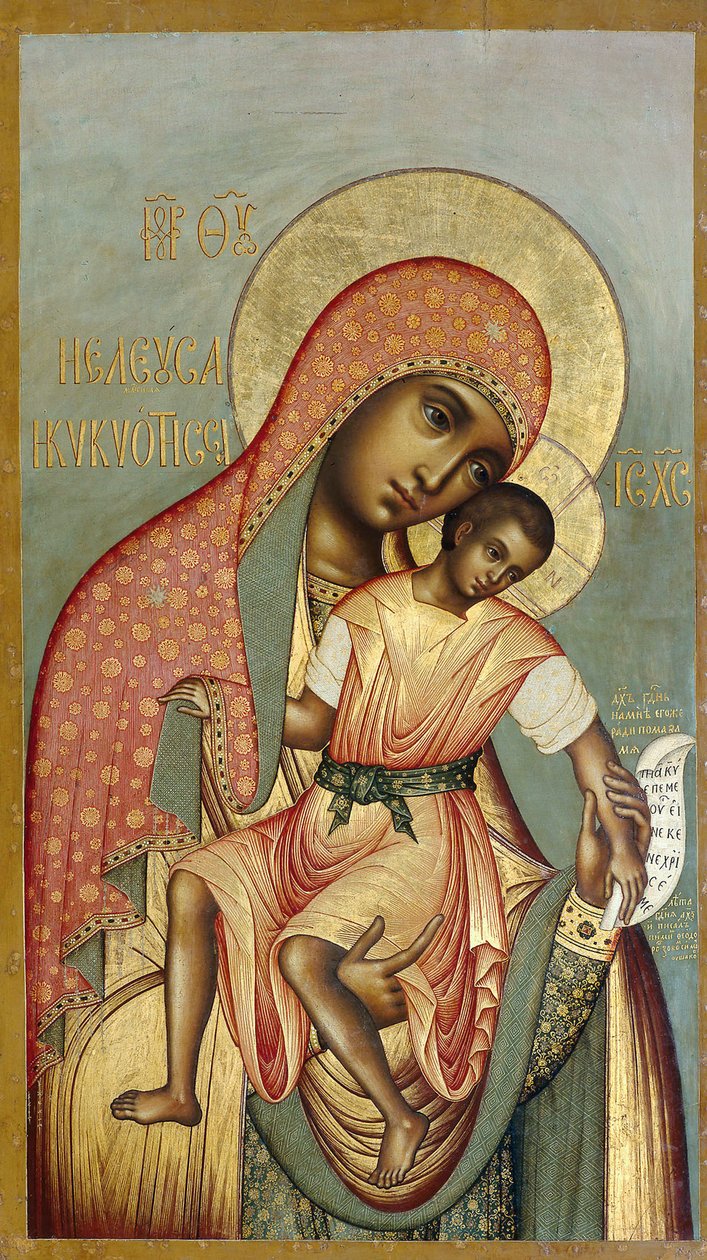 Jomfruen Eleusa av Kykkos, 1668. av Simon Ushakov