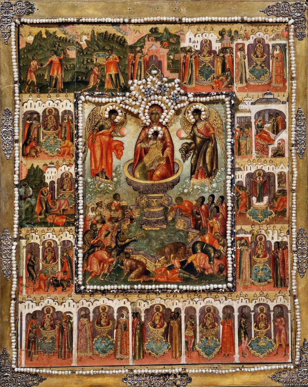 Theotokos livgivende vår, 1670 av Simon Ushakov