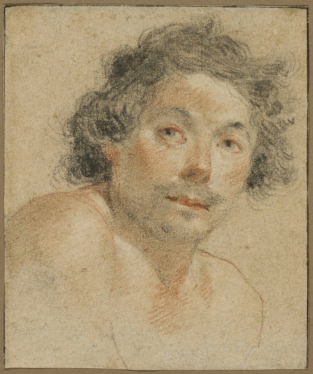 Bysteportrett av en ung mann av Simon Vouet